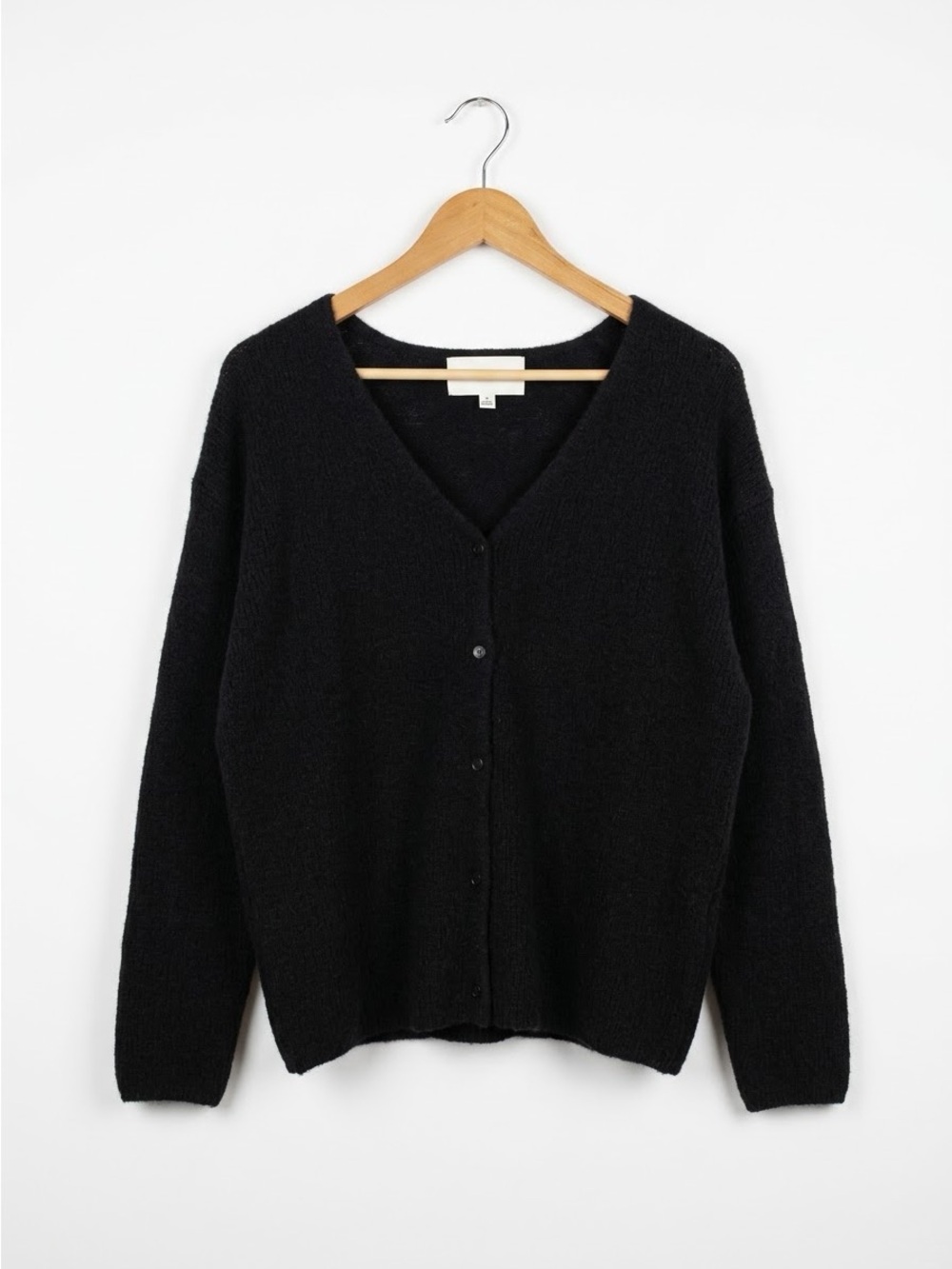 Sézane Gaspard Cardigan Black Size L - Signature Reversible Knit